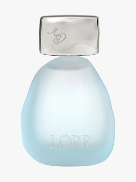 Lore Sublimity Eau de Parfum with Coconut Water in branded component on a light gray background